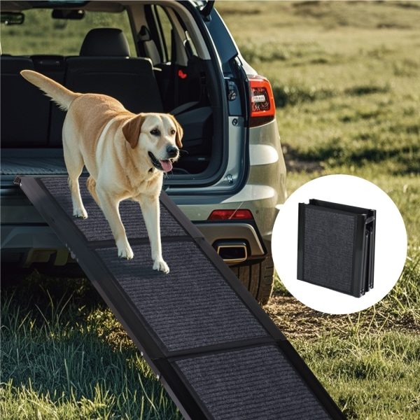 Foldable Dog Car Ramp for Large Dogs - Black - Image 10