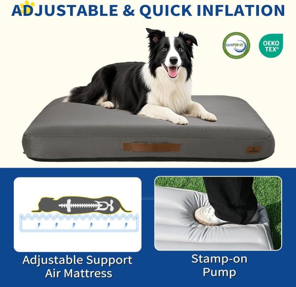 Inflatable Waterproof Dog Travel Mat – Green, L - Image 10