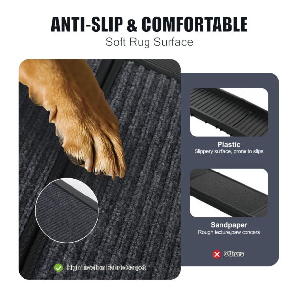 Foldable Dog Car Ramp for Large Dogs - Black - Image 3