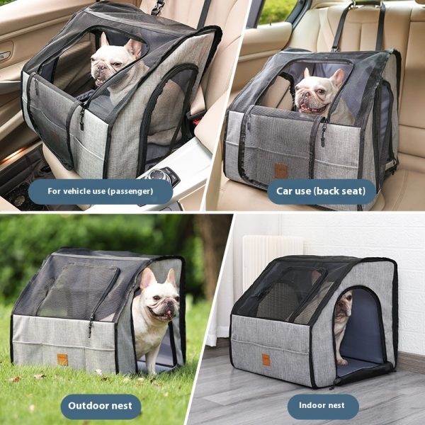 Foldable Waterproof Dog Car Mat – Gray, L - Image 4