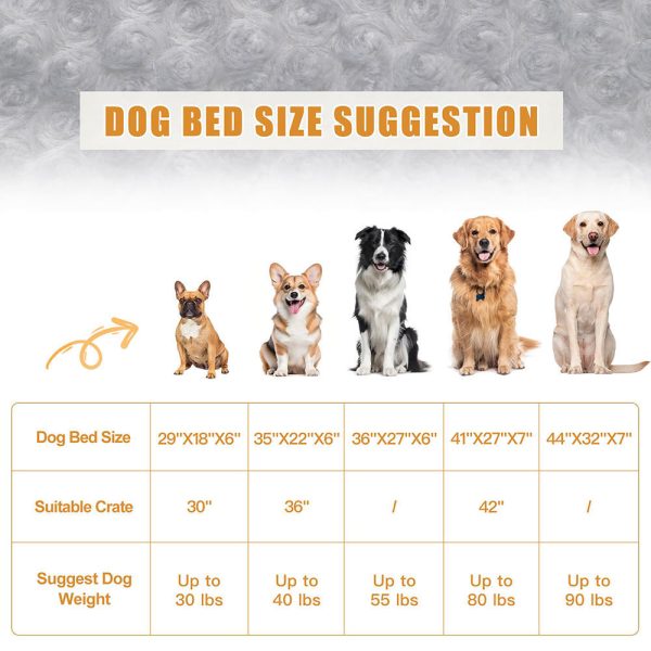 Washable Supportive Dog Sofa Bed - Gray, XL - Image 5