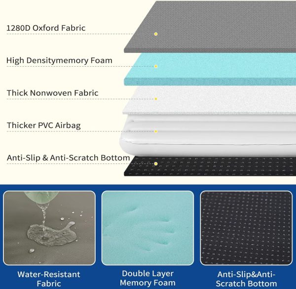 Inflatable Waterproof Dog Travel Mat – Green, L - Image 8