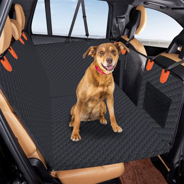 Waterproof Dog Car Seat Cover with Mesh Window – Black - Image 2