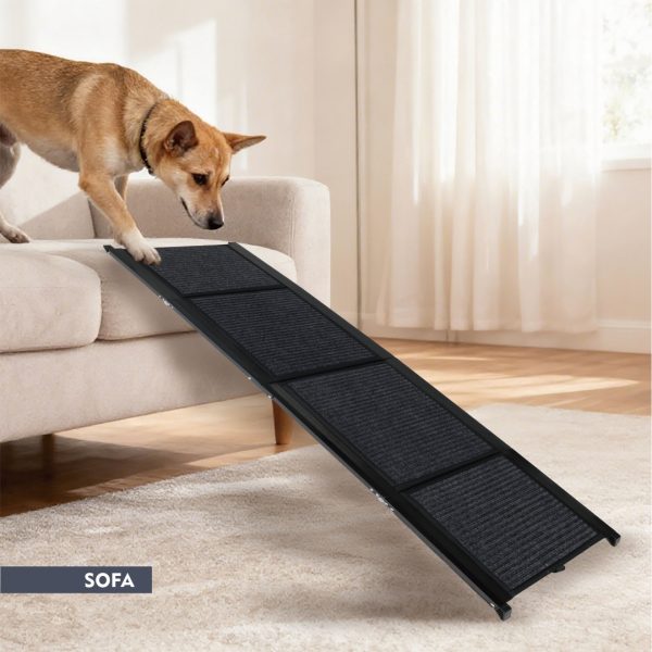 Foldable Dog Car Ramp for Large Dogs - Black - Image 6